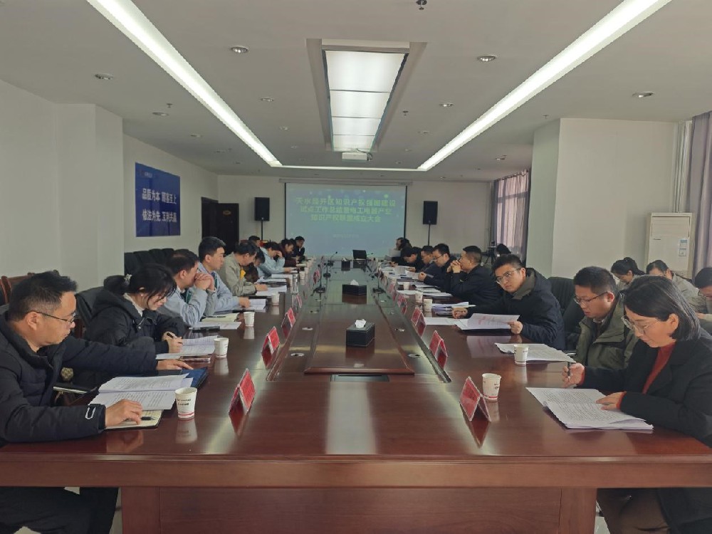 【轉(zhuǎn)載】天水經(jīng)開(kāi)區(qū)召開(kāi)知識(shí)產(chǎn)權(quán)強(qiáng)國(guó)建設(shè)試點(diǎn) 工作總結(jié)會(huì)暨電工電器產(chǎn)業(yè)知識(shí)產(chǎn)權(quán)聯(lián)盟成立大會(huì)